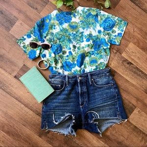 🦋Vintage Floral Blouse ethereal, darted blouse, tailored blouse, madmen blouse